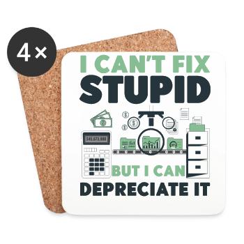 Accountant Bookkeeper Accounting I - Coasters (set of 4) - white - Front