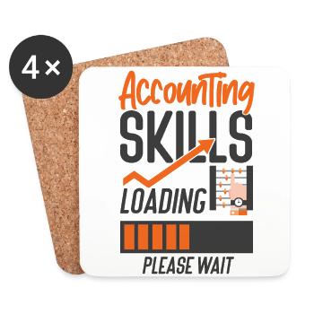 Accountant Bookkeeper Accounting - Coasters (set of 4) - white - Front