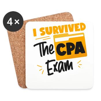 Accountant Bookkeeper Accounting - Coasters (set of 4) - white - Front