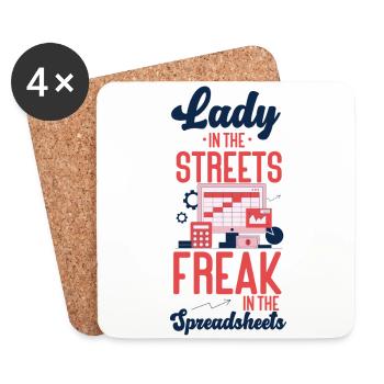 Accountant Bookkeeper Accounting - Coasters (set of 4) - white - Front