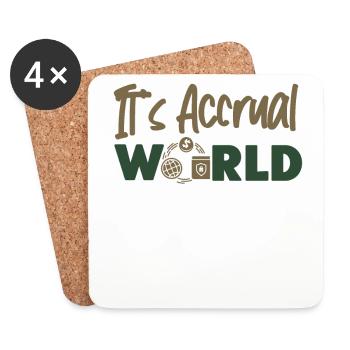 Accountant Bookkeeper Accounting - Coasters (set of 4) - white - Front