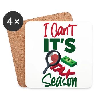 Accountant Bookkeeper Accounting - Coasters (set of 4) - white - Front