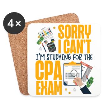 Accountant Bookkeeper Accounting - Coasters (set of 4) - white - Front