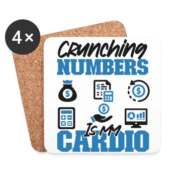 Accountant Bookkeeper Accounting - Coasters (set of 4) - white - Front