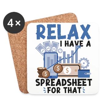 Accountant Bookkeeper Accounting - Coasters (set of 4) - white - Front