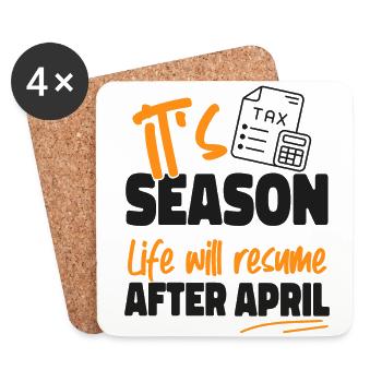 Accountant Bookkeeper Accounting - Coasters (set of 4) - white - Front