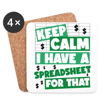 Accountant Bookkeeper Accounting - Coasters (set of 4) - white - Front