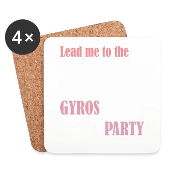 Conduis-moi à la fête des gyroscopes - Dessous de verre (lot de 4) - blanc - Devant