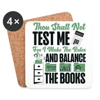 Accountant Bookkeeper Accounting - Coasters (set of 4) - white - Front