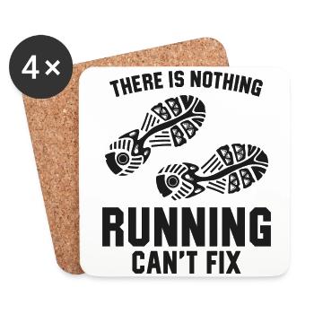 Running Runner Semi-Marathon - Dessous de verre (lot de 4) - blanc - Devant