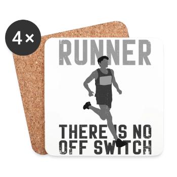 Running Runner Semi-Marathon - Dessous de verre (lot de 4) - blanc - Devant