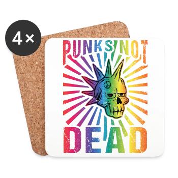Punk Rock Pogo Anarchy Punks Punk Rocker Punk - Coasters (set of 4) - white - Front