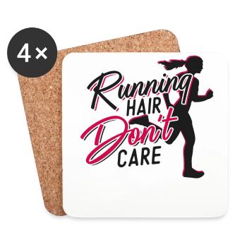 Coureuse de course à pied Half Marathon Fille - Dessous de verre (lot de 4) - blanc - Devant