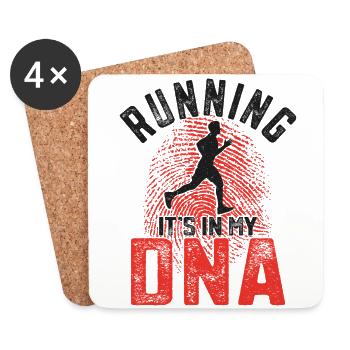 Running Runner Semi-Marathon - Dessous de verre (lot de 4) - blanc - Devant