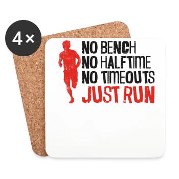 Running Runner Semi-Marathon - Dessous de verre (lot de 4) - blanc - Devant