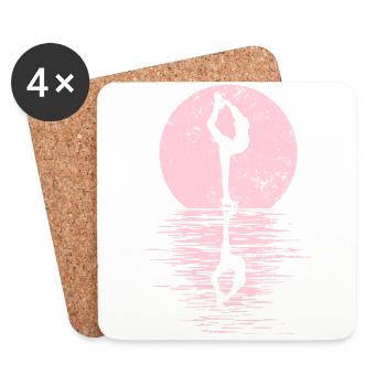 Figure Skating Club Girl Figure Skating - Coasters (set of 4) - white - Front