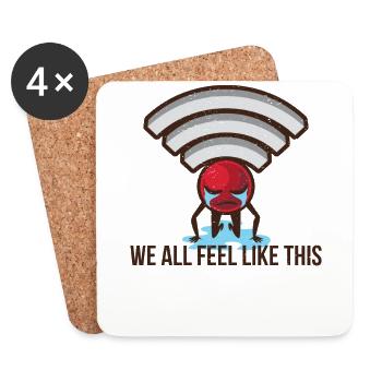 Funny Gamer Programmer Computer Gift - Coasters (set of 4) - white - Front