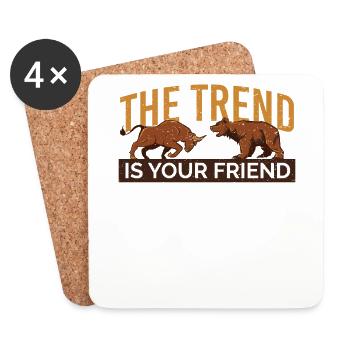 Stock Exchanges Invest Money Bear Market Savings Plan Securities - Coasters (set of 4) - white - Front
