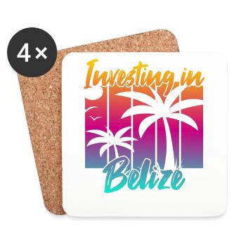Investing in Belize - Untersetzer (4er-Set) - Weiß - Vorne