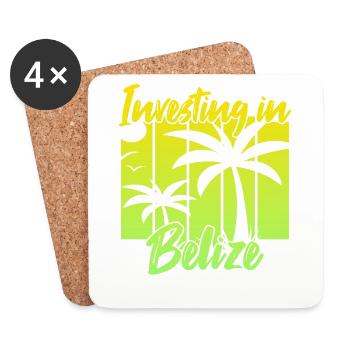 Investing in Belize - Untersetzer (4er-Set) - Weiß - Vorne