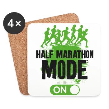 Running Runner Semi-Marathon - Dessous de verre (lot de 4) - blanc - Devant