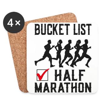 Running Runner Semi-Marathon - Dessous de verre (lot de 4) - blanc - Devant
