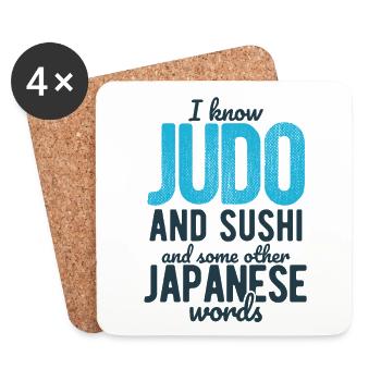 Japanischer Kampfsport Judo - Untersetzer (4er-Set) - Weiß - Vorne