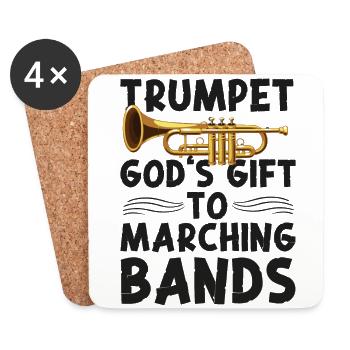 Trumpet Player Marching Band - Untersetzer (4er-Set) - Weiß - Vorne
