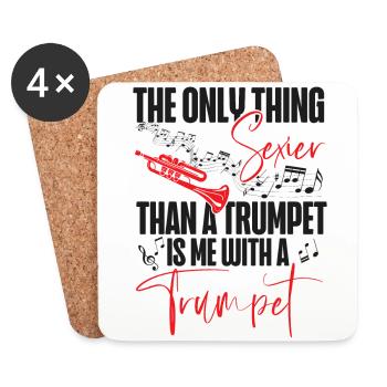 Trumpet Player The Only Thing - Untersetzer (4er-Set) - Weiß - Vorne