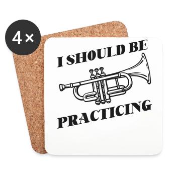 Trumpet Player I Should Be - Coasters (set of 4) - white - Front