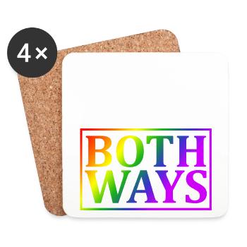 Mon autoroute va dans les deux sens Lgbt - Dessous de verre (lot de 4) - blanc - Devant