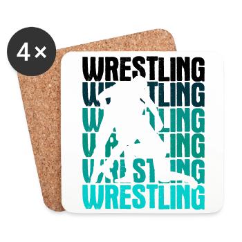 Grappling Martial Arts Wrestling - Untersetzer (4er-Set) - Weiß - Vorne