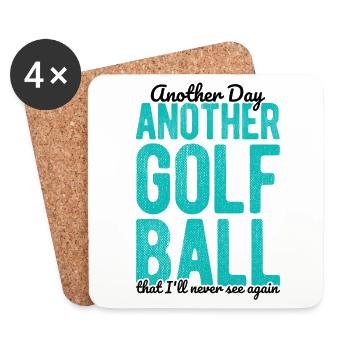 Golfplatz zum Golfen Golf - Untersetzer (4er-Set) - Weiß - Vorne