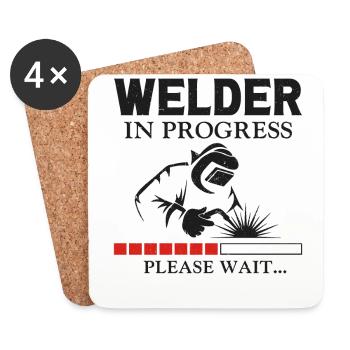 Welder Welding Apprentice Vintage - Untersetzer (4er-Set) - Weiß - Vorne