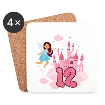 J’ai déjà 12 ans Fairy Magic Castle 12. - Dessous de verre (lot de 4) - blanc - Devant