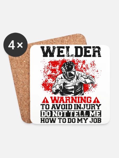 Welder Welding Vintage Welder - Untersetzer (4er-Set) - Weiß