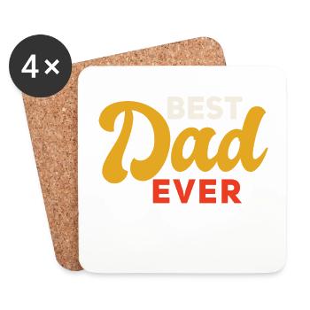 Super Dad, Daddy, Best Daddy Daddy Father's Day - Coasters (set of 4) - white - Front