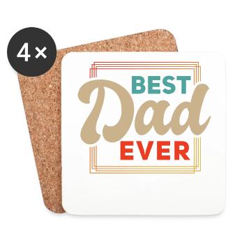 Super Dad, Daddy, Best Daddy Daddy Father's Day - Coasters (set of 4) - white - Front