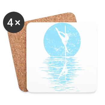 Pole Dance Dancer, Pole Dance, Pole Dancing - Dessous de verre (lot de 4) - blanc - Devant