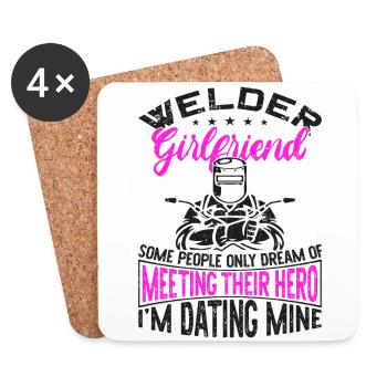 Welder Welding Vintage Welder - Coasters (set of 4) - white - Front