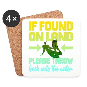 Fun Diver Diving Snorkeling - Coasters (set of 4) - white - Front