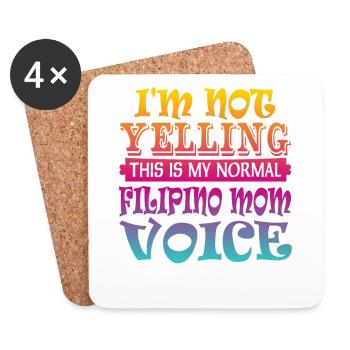 Filipino mother - Coasters (set of 4) - white - Front