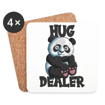 Panda Bear Hugs You Hug Dealer Hug Panda - Coasters (set of 4) - white - Front