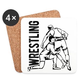 Grappling Martial Arts Wrestling - Untersetzer (4er-Set) - Weiß - Vorne