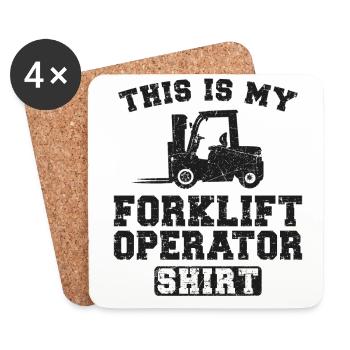 Certified Forklift Truck Operator - Untersetzer (4er-Set) - Weiß - Vorne