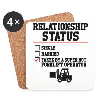 Certified Forklift Truck Operator - Untersetzer (4er-Set) - Weiß - Vorne