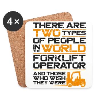 Certified Forklift Truck Operator - Untersetzer (4er-Set) - Weiß - Vorne
