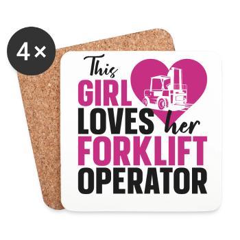Certified Forklift Truck Operator - Untersetzer (4er-Set) - Weiß - Vorne