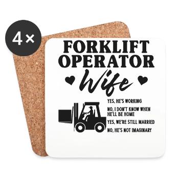 Certified Forklift Truck Operator - Untersetzer (4er-Set) - Weiß - Vorne