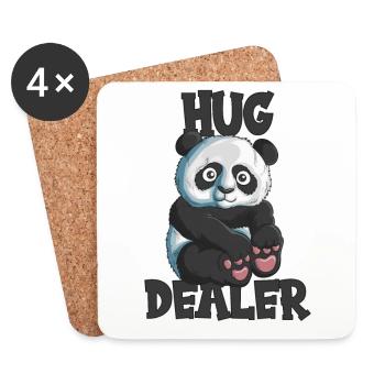 Panda Bear Hugs You Hug Dealer Hug Panda - Coasters (set of 4) - white - Front